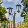 Lignac lamp post, path light black, silver, 2-light sources