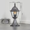 Naofe pedestal light, path light black, silver, 1-light source