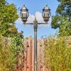 Lentua lamp post, path light gold, black, 2-light sources