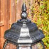 Lentua lamp post, path light black, silver, 1-light source