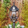 Lentua lamp post, path light black, silver, 1-light source