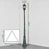 Lentua lamp post, path light green, black, 1-light source