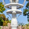 Lentua lamp post, path light white, 1-light source