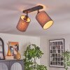 Lendemarke ceiling light, ceiling spotlight black, 2-light sources