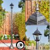 Naofe lamp post, path light black, silver, 1-light source