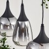 Maynal hanging light, globe light, pendant light clear, Smoke-coloured, 3-light sources