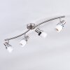 Davor ceiling light, ceiling spotlight chrome, matt nickel, 4-light sources