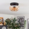 Mertola ceiling light, globe light Amber, 1-light source