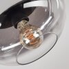 Mertola ceiling light, globe light clear, Smoke-coloured, 1-light source