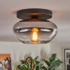 Mertola ceiling light, globe light clear, Smoke-coloured, 1-light source