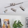 Crina ceiling light, ceiling spotlight chrome, matt nickel, 3-light sources