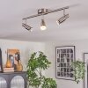 Crina ceiling light, ceiling spotlight chrome, matt nickel, 3-light sources