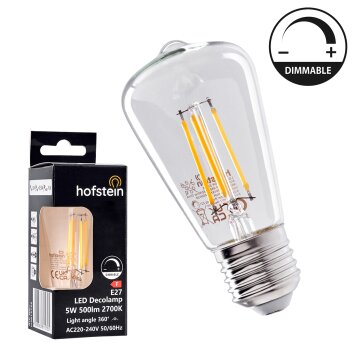 E27 LED 5 Watt warm-white dimmable 500 Lumen