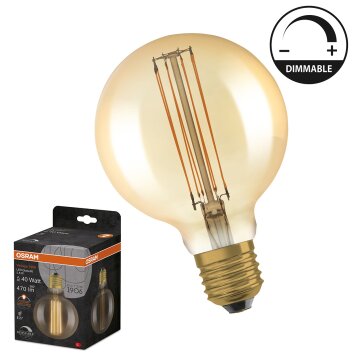 Osram lights E27 5.8 Watt warm-white dimmable 470 Lumen