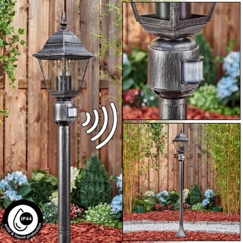 Naofe path light black, silver, 1-light source, Motion sensor