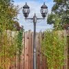 Lentua lamp post, path light black, silver, 2-light sources