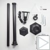 Loria lamp post, path light black, 1-light source