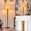 Bassagoda floor lamp brown, Ecru, black, 1-light source