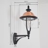 Gascon outdoor wall light, wall light copper, black, 1-light source