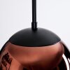 Gastor hanging light, globe light, pendant light clear, coppery, 1-light source