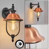 Gascon outdoor wall light, wall light copper, black, 1-light source