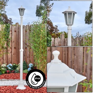 Loria lamp post, path light white, 1-light source