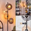 Apedo floor lamp Amber, clear, Smoke-coloured, 4-light sources