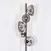 Dagan floor lamp clear, Smoke-coloured, 5-light sources