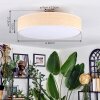 Foggia ceiling light matt nickel, 3-light sources