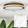 Coentral ceiling light, Panel LED white, 1-light source