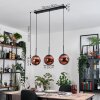 Gastor hanging light, globe light, pendant light coppery, 3-light sources