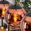 Gastor hanging light, globe light, pendant light coppery, 3-light sources