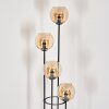 Koyoto floor lamp 30 cm Light wood, black, 4-light sources