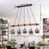 Ripoll hanging light, globe light, pendant light Ecru, black, 5-light sources