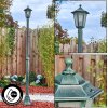 Loria lamp post, path light green, black, 1-light source