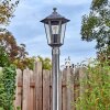 Loria lamp post, globe light black, silver, 1-light source