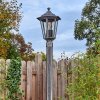 Loria lamp post, globe light black, silver, 1-light source