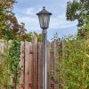 Loria lamp post, path light black, silver, 1-light source