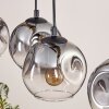 Ripoll hanging light, globe light, pendant light clear, Smoke-coloured, 5-light sources