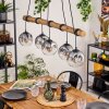 Ripoll hanging light, globe light, pendant light clear, Smoke-coloured, 5-light sources