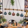 Ripoll hanging light, globe light, pendant light blue, green, coppery, 5-light sources