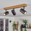 Gesteira ceiling light, wall light anthracite, coppery, 4-light sources, Remote control