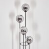 Gastor floor lamp 30 cm chrome, Smoke-coloured, 4-light sources