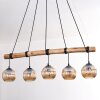 Ripoll hanging light, globe light, pendant light Ecru, black, 5-light sources