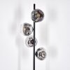 Ripoll floor lamp chrome, clear, Smoke-coloured, 4-light sources