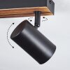 Gesteira ceiling light, ceiling spotlight Dark wood, black, 3-light sources