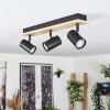 Gesteira ceiling light, ceiling spotlight Light wood, black, 3-light sources