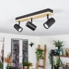 Gesteira ceiling light, ceiling spotlight Light wood, black, 3-light sources