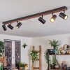 Gesteira ceiling light, ceiling spotlight Dark wood, black, 6-light sources