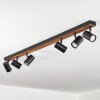 Gesteira ceiling light, ceiling spotlight Dark wood, black, 6-light sources